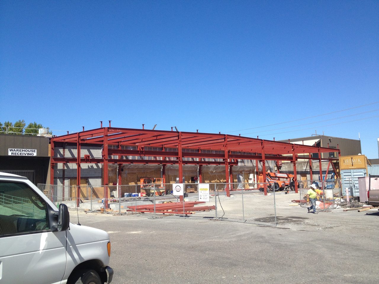 Boardman Plant steel erection